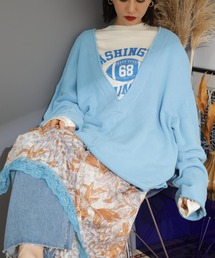 (CREOLME)Vネックビッグプルオーバー