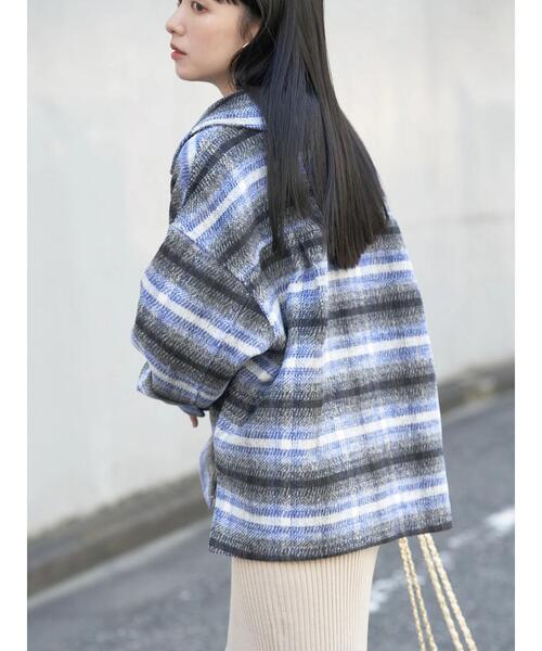 earth music&ecology（アースミュージックアンドエコロジー）の「チェックCPOジャケット（その他アウター・レディース・ブラウン/ブラック・FREE）」の21枚目の写真