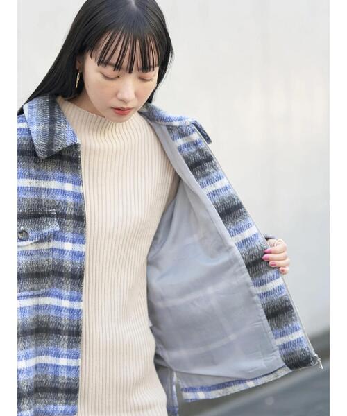 earth music&ecology（アースミュージックアンドエコロジー）の「チェックCPOジャケット（その他アウター・レディース・ブラウン/ブラック・FREE）」の20枚目の写真