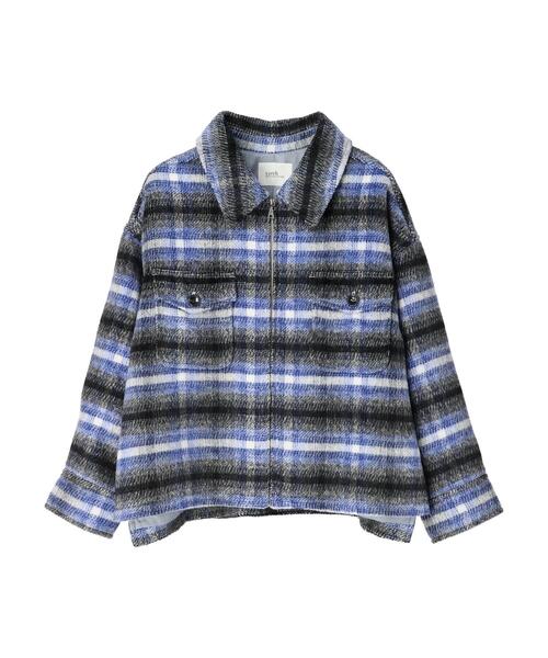 earth music&ecology（アースミュージックアンドエコロジー）の「チェックCPOジャケット（その他アウター・レディース・ブラウン/ブラック・FREE）」の14枚目の写真