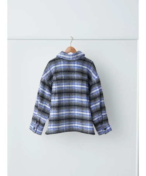 earth music&ecology（アースミュージックアンドエコロジー）の「チェックCPOジャケット（その他アウター・レディース・ブラウン/ブラック・FREE）」の6枚目の写真