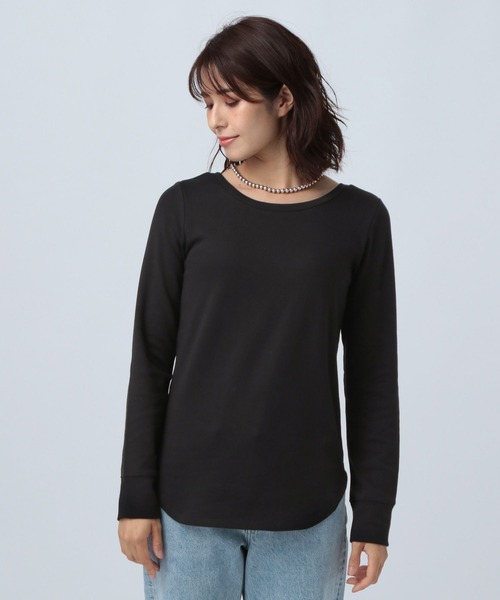 BAYFLOW(ベイフロー)の「2WAYストレッチスムース(Tシャツ/カットソー・レディース・ホワイト/オフホワイト/ブラック/モカ/グリーン/カーキ・SMALL/LARGE/MEDIUM)」の15枚目の写真