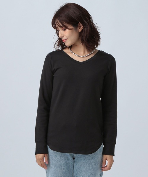 BAYFLOW(ベイフロー)の「2WAYストレッチスムース(Tシャツ/カットソー・レディース・ホワイト/オフホワイト/ブラック/モカ/グリーン/カーキ・SMALL/LARGE/MEDIUM)」の17枚目の写真
