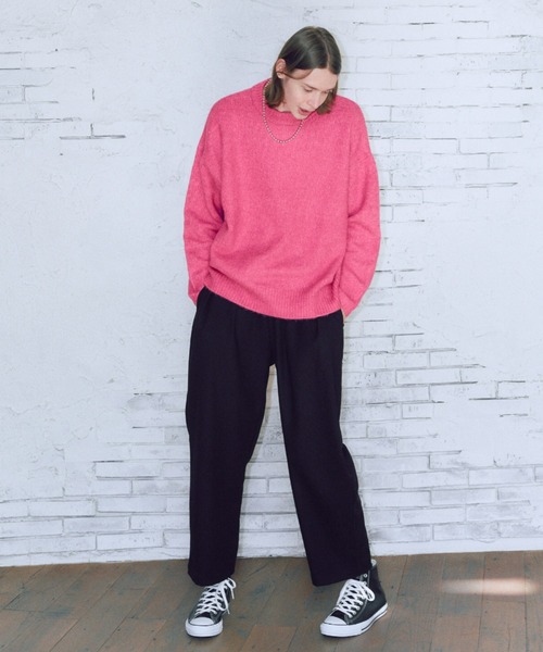 manana suerte(マニャーナスエルテ)の「ウールタッチタックパンツ/サイズ展開あり(その他パンツ・レディース・ブラック/アイボリー/ダークパープル/チャコールグレー・FREE/2)」の6枚目の写真