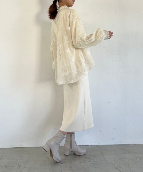 MAJESTIC LEGON（マジェスティックレゴン）の「ハーフジップベストセットワンピース（ワンピース・レディース・ベージュ/チャコールグレー/アイボリー・MEDIUM）」の20枚目の写真