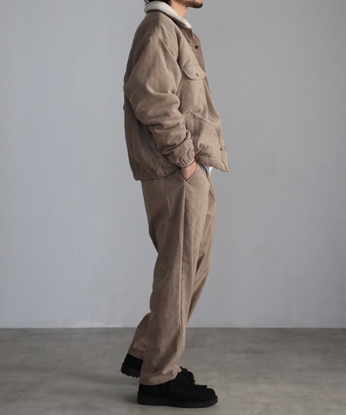CREARE -LINO-(クレアーレリノ)の「8W コーデュロイ ワイドテーパード パンツ(その他パンツ・メンズ・ブラック/グレイッシュベージュ/オフホワイト・M/L)」の12枚目の写真