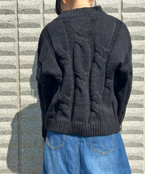 BEATJIVE(ビートジャイブ)の「Vネック ニット セーター レディース(ニット/セーター・レディース・ピンク/グレー/ホワイト/ブラック/レッド・FREE)」の6枚目の写真