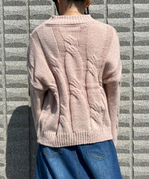 BEATJIVE(ビートジャイブ)の「Vネック ニット セーター レディース(ニット/セーター・レディース・ピンク/グレー/ホワイト/ブラック/レッド・FREE)」の16枚目の写真