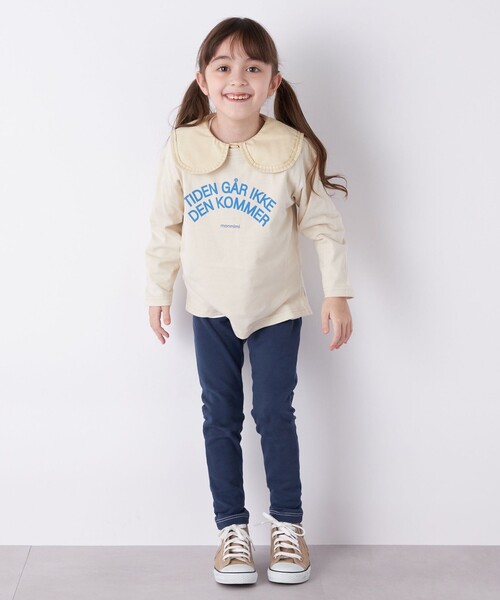 SHIPS any（シップス エニィ）の「SHIPS any: ビックカラー ブラウス<KIDS>（シャツ/ブラウス・キッズ・ネイビー/ベージュ・S(110-120)/M(125-135)/L(140-150)）」の6枚目の写真