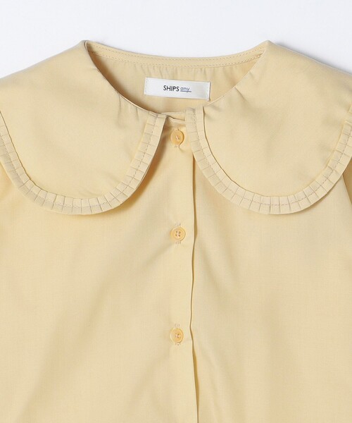 SHIPS any（シップス エニィ）の「SHIPS any: ビックカラー ブラウス<KIDS>（シャツ/ブラウス・キッズ・ネイビー/ベージュ・S(110-120)/M(125-135)/L(140-150)）」の16枚目の写真