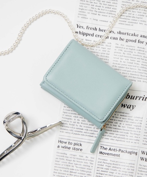 WEGO（ウィゴー）の「WEGO/10ポケット三つ折りウォレット（財布・レディース・ブラック/ライム/ライトグレー/ライトパープル/オレンジ・FREE）」の4枚目の写真