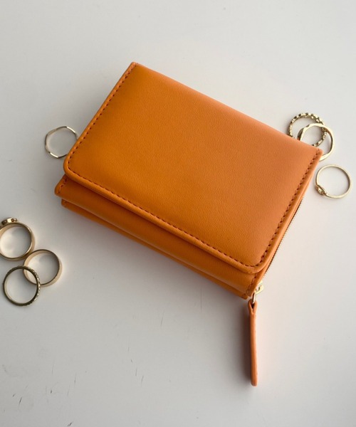 WEGO（ウィゴー）の「WEGO/10ポケット三つ折りウォレット（財布・レディース・ブラック/ライム/ライトグレー/ライトパープル/オレンジ・FREE）」の5枚目の写真