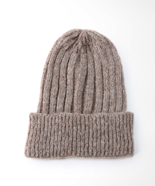 La TOTALITE（ラトータリテ）の「【SANTELLI FRANCESCA/サンテリフランチェスカ】リブニットCap（ニットキャップ/ビーニー・レディース・ベージュ/ブラック・FREE）」の3枚目の写真