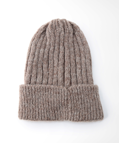La TOTALITE（ラトータリテ）の「【SANTELLI FRANCESCA/サンテリフランチェスカ】リブニットCap（ニットキャップ/ビーニー・レディース・ベージュ/ブラック・FREE）」の4枚目の写真