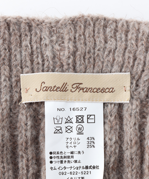 La TOTALITE（ラトータリテ）の「【SANTELLI FRANCESCA/サンテリフランチェスカ】リブニットCap（ニットキャップ/ビーニー・レディース・ベージュ/ブラック・FREE）」の6枚目の写真
