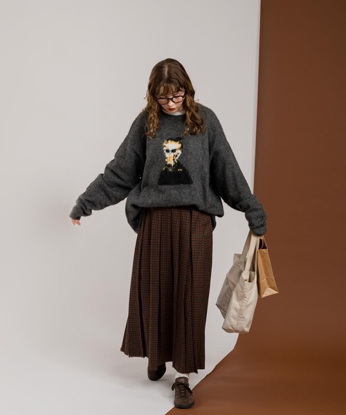 【美品】MUHET ヒトジャガードニット XL ヒトジャガードニット（ニット/セーター）｜MUHET（ミュエータ