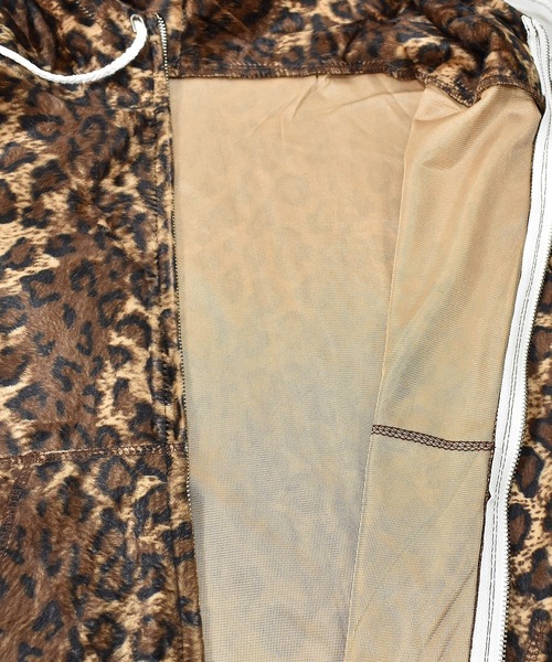 VINTAGE（ヴィンテージ）の「【ヴィンテージ古着】レオパード柄 ベロア フルジップ パーカー（パーカー・メンズ・ブラウン・SMALL）」の3枚目の写真