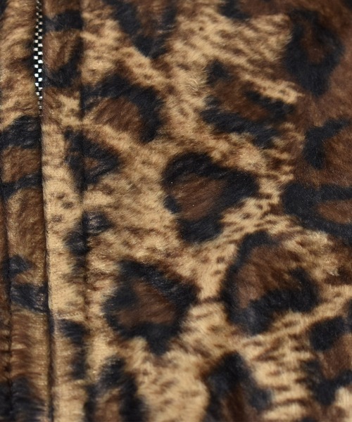 VINTAGE（ヴィンテージ）の「【ヴィンテージ古着】レオパード柄 ベロア フルジップ パーカー（パーカー・メンズ・ブラウン・SMALL）」の7枚目の写真