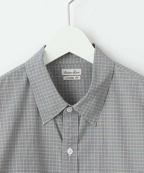 Mini Chk Steven Alan(スティーブンアラン)の「<Steven Alan> POPLIN MINI/CHK REGULAR COLLAR ...