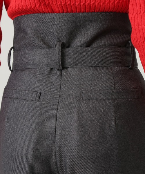 N.（N. Natural Beauty Basic）（エヌエヌナチュラルビューティーベーシック）の「◆コルセットベルトワイドパンツ（スラックス・レディース・ブルー/グレー・MEDIUM）」の11枚目の写真