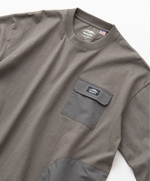 【OUTDOOR PRODUCTS/アウトドアプロダクツ】USAコットン ビッグシルエット 布帛ポケット ロングTシャツ ロンT