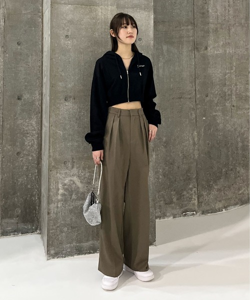 EPIMI E'PIMMY（エピミエピミー）の「ツータックワイドスラックス（スラックス・レディース・ピンク/ブラウン/ブラック/杢グレー・SMALL/MEDIUM）」の5枚目の写真