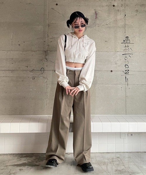 EPIMI E'PIMMY（エピミエピミー）の「ツータックワイドスラックス（スラックス・レディース・ピンク/ブラウン/ブラック/杢グレー・SMALL/MEDIUM）」の8枚目の写真