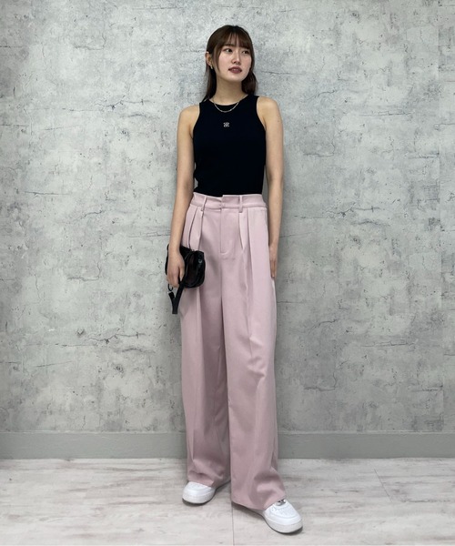 EPIMI E'PIMMY（エピミエピミー）の「ツータックワイドスラックス（スラックス・レディース・ピンク/ブラウン/ブラック/杢グレー・SMALL/MEDIUM）」の10枚目の写真