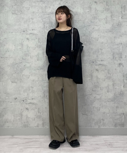 EPIMI E'PIMMY（エピミエピミー）の「ツータックワイドスラックス（スラックス・レディース・ピンク/ブラウン/ブラック/杢グレー・SMALL/MEDIUM）」の13枚目の写真