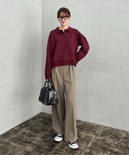 EPIMI E'PIMMY（エピミエピミー）の「ツータックワイドスラックス（スラックス・レディース・ピンク/ブラウン/ブラック/杢グレー・SMALL/MEDIUM）」の16枚目の写真