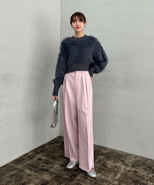 EPIMI E'PIMMY（エピミエピミー）の「ツータックワイドスラックス（スラックス・レディース・ピンク/ブラウン/ブラック/杢グレー・SMALL/MEDIUM）」の15枚目の写真