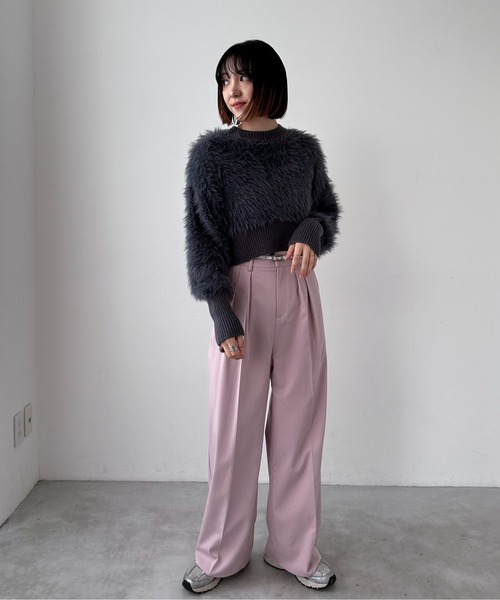 EPIMI E'PIMMY（エピミエピミー）の「ツータックワイドスラックス（スラックス・レディース・ピンク/ブラウン/ブラック/杢グレー・SMALL/MEDIUM）」の19枚目の写真