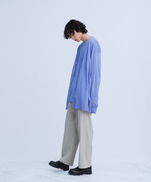 ADAM ET ROPE'（アダムエロペ）の「【WEB限定】麻調 ロングルーズ シアー サマーニット ロングカーディガン / ユニセックス（カーディガン/ボレロ・メンズ・ホワイト/ブラック/パープル/グレー/オレンジ・M/L）」の10枚目の写真