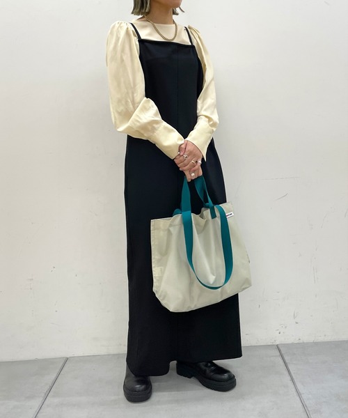 Omekashi（オメカシ）の「NYLONY コントラストツーハンドルトート S（トートバッグ・レディース・グリーン/パープル・ONE SIZE）」の16枚目の写真