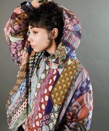 ear PAPILLONNER（イアパピヨネ）の「【tomoki yurita×ear】ネクタイ柄フード付きリバーシブルブルゾン（ブルゾン）」