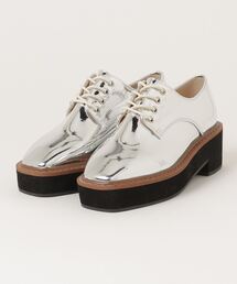 minia | minia スクエアトゥ厚底オックスフォードシューズ(ドレスシューズ)