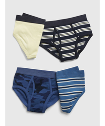 GAP（ギャップ）の「4枚セット オーガニックコットン100% プリント ブリーフ下着 (キッズ)（ブリーフ・キッズ）」
