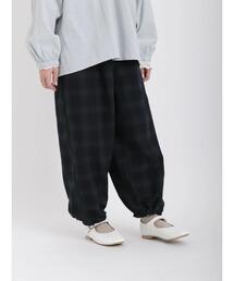 Samansa Mos2 | ツイル柄アソート裾ドロストパンツ(その他パンツ)