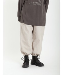 Samansa Mos2 | ツイル柄アソート裾ドロストパンツ(その他パンツ)