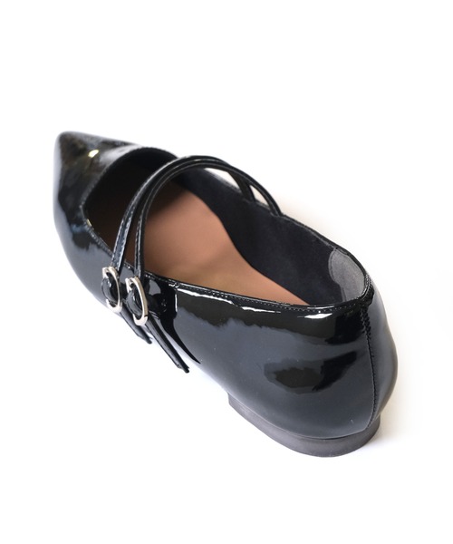 AmiAmi（アミアミ）の「メリージェーンパンプス/ダブルベルト ポインテッドトゥ（パンプス・レディース・ブラック/ブラック系その他/アイボリー/シルバー/グレイッシュベージュ/オフホワイト・L/LL/M/S/3L/SS）」の18枚目の写真