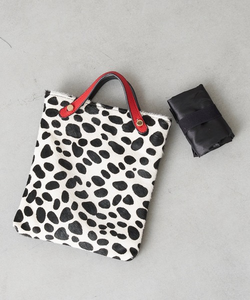 Pal collection（パルコレクション）の「ハラコ風エコバック付スマホポシェット2（ショルダーバッグ・レディース・ブラック系その他2/ホワイト・FREE）」の3枚目の写真