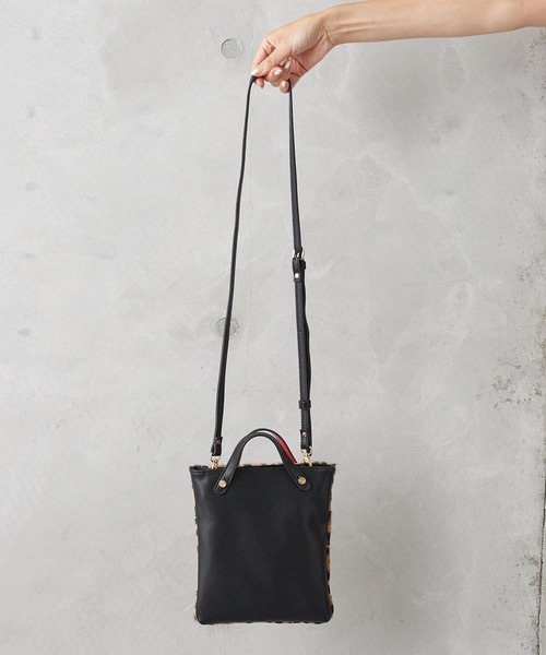 Pal collection（パルコレクション）の「ハラコ風エコバック付スマホポシェット2（ショルダーバッグ・レディース・ブラック系その他2/ホワイト・FREE）」の15枚目の写真