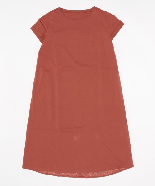 aunt lily(アントリリー)の「バックレースアクセントチュニックワンピース(チュニック・レディース・レッド・S/M/L/LL/3L)」の2枚目の写真
