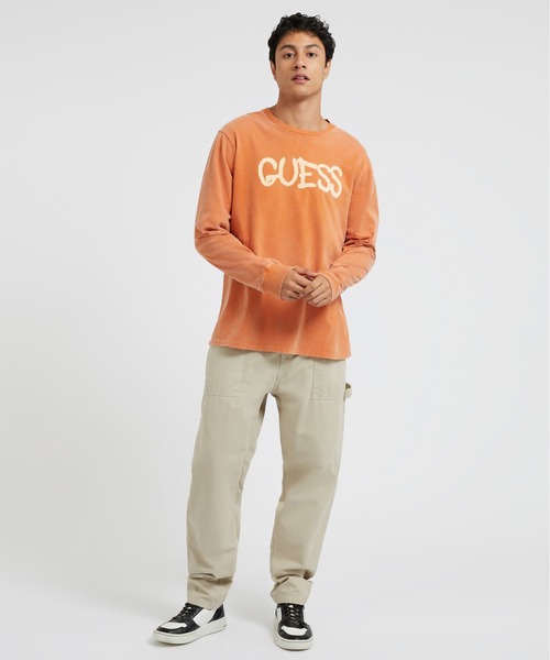 Guess（ゲス）の「GUESS X BRANDALISED(R) WITH GRAFFITI BY BANKSY L/S Balloon Girl Tee（Tシャツ/カットソー・メンズ・グレー/オレンジ・SMALL/MEDIUM/LARGE/X-LARGE）」の6枚目の写真