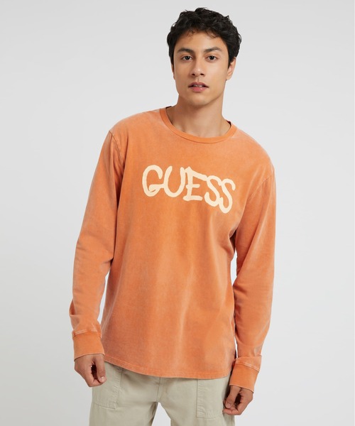 Guess（ゲス）の「GUESS X BRANDALISED(R) WITH GRAFFITI BY BANKSY L/S Balloon Girl Tee（Tシャツ/カットソー・メンズ・グレー/オレンジ・SMALL/MEDIUM/LARGE/X-LARGE）」の5枚目の写真
