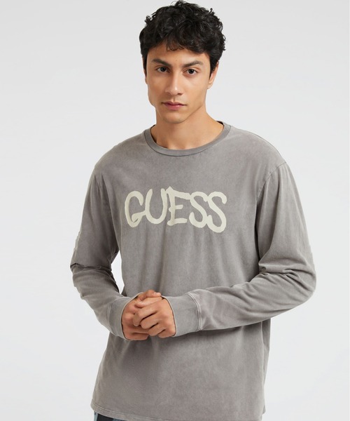Guess（ゲス）の「GUESS X BRANDALISED(R) WITH GRAFFITI BY BANKSY L/S Balloon Girl Tee（Tシャツ/カットソー・メンズ・グレー/オレンジ・SMALL/MEDIUM/LARGE/X-LARGE）」の15枚目の写真