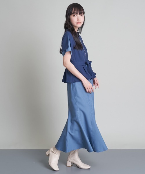 A de a.v.v(アードアー・ヴェ・ヴェ)の「バイカラーレイヤードマーメイドワンピース(ワンピース・レディース・ブラック/ブルー・SMALL/MEDIUM/36/38)」の20枚目の写真