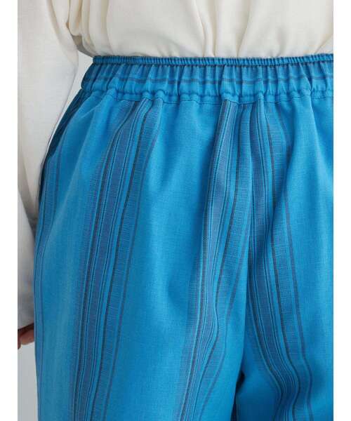 Green Parks(グリーンパークス)の「マルチストライプタックパンツ(その他パンツ・レディース・ブルー/ピンク・FREE)」の4枚目の写真