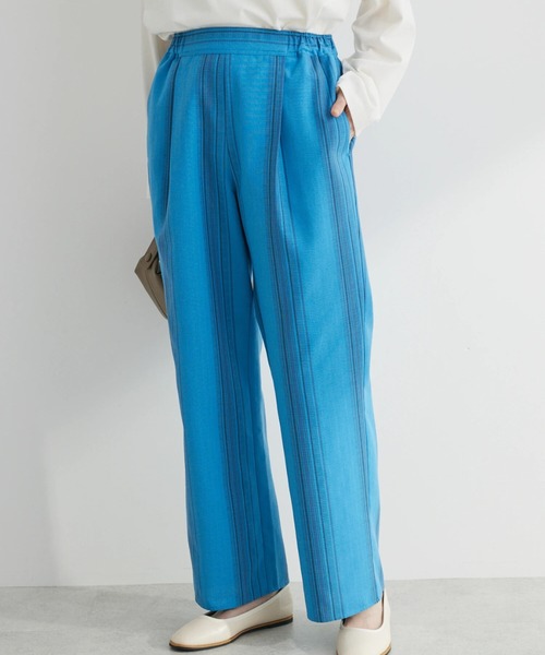 Green Parks(グリーンパークス)の「マルチストライプタックパンツ(その他パンツ・レディース・ブルー/ピンク・FREE)」の2枚目の写真