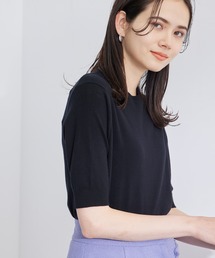 ROPE' | 【ITALY】クルーネック5分袖ニット(Tシャツ/カットソー)